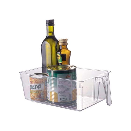 Imagem de Organizador Multiuso Retangular Transparente C/Alça 31x17x10
