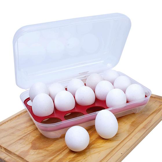 Organizador Ovos Tampa 15 Cavidades Plástico Geladeira - Keita - Porta Ovos - Magazine Cbeneficio