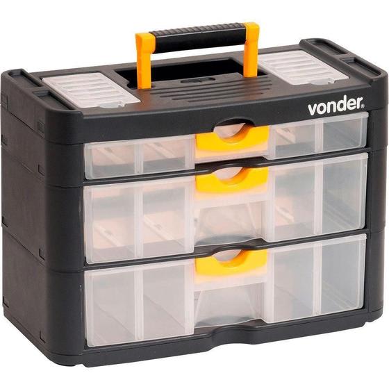 Imagem de Organizador plástico com 2 compartimentos externos - OPV0400 - Vonder