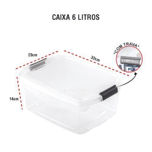 Imagem de Organizador Plastico Transparente 6 Litros