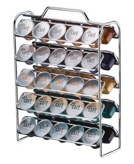 Imagem de Organizador Porta 50 Cápsulas Café Nespresso Cromado 1147 - Future