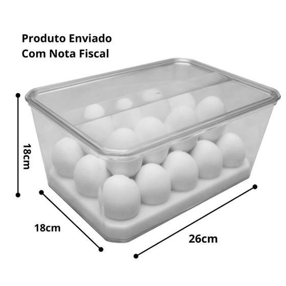 Organizador Porta Ovos 30 Un Com Tampa Geladeira Cozinha Menor preço em Organizador Porta Ovos 30 Un Com Tampa Geladeira Cozinha
