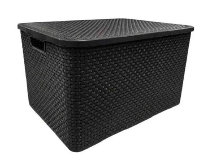 Imagem de Organizador rattan 20l preto - ARQPLAST