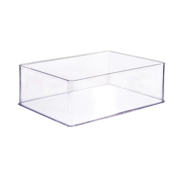 Imagem de Organizador Retangular enCaixa em Poliestireno Transparente 29,2x21,9x10,6cm - Plasutil