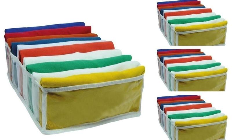 Imagem de Organizador Roupa Camiseta Colmeia Multiuso Grande Kit 4 Un