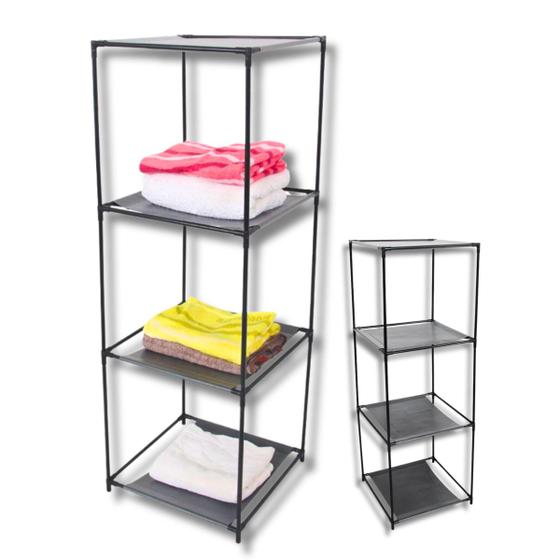 Imagem de Organizador Roupa Vertical E Prateleiras Multiuso Sapateira