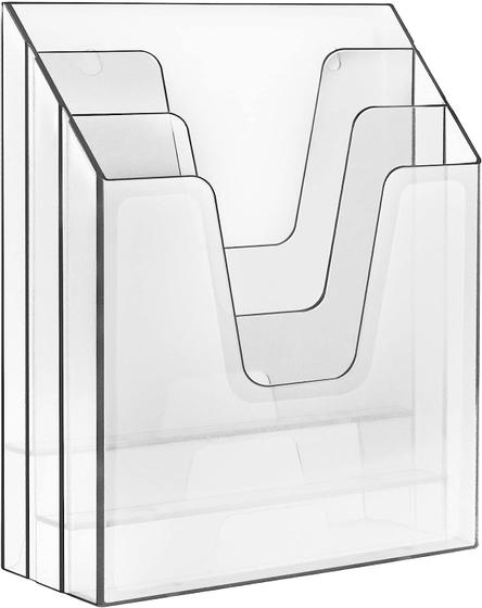 Organizador Vertical Mesa Triplo Em Oferta Resistente Acrílico Menor preço em Organizador Vertical Mesa Triplo Em Oferta Resistente Acrílico
