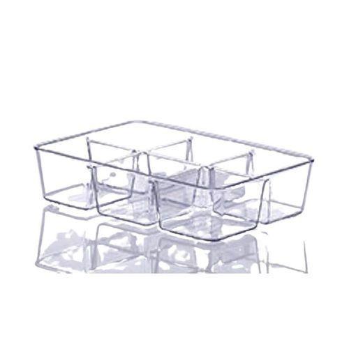 Imagem de ORGANIZADORA COM 6 COMPARTIMENTOS DIAMOND 25X18X6Cm CRISTAL PARAMOUNT - 904