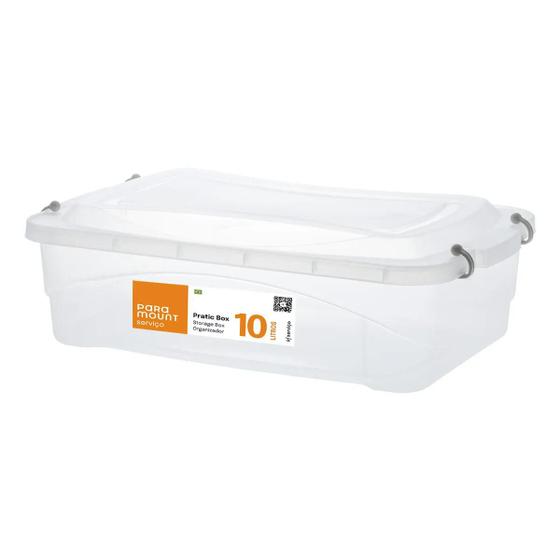 Imagem de Organizadora Transparente Plástica Multiuso Pratic Box 10 L