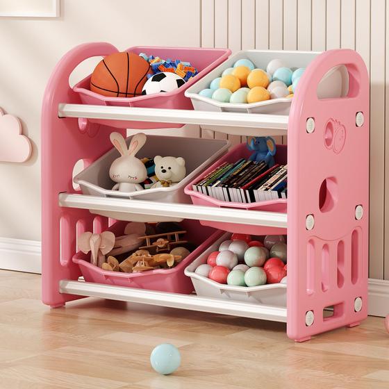 Imagem de Organizadores e armazenamento de brinquedos MOUDS Kids com 6 caixas de 3 camadas