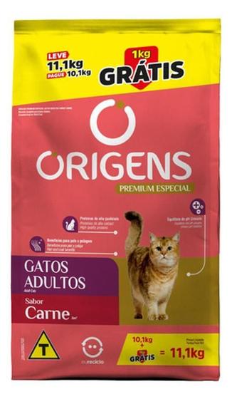 Imagem de Origens Premium Especial Gatos Adultos Sabor Carne 11,1Kg