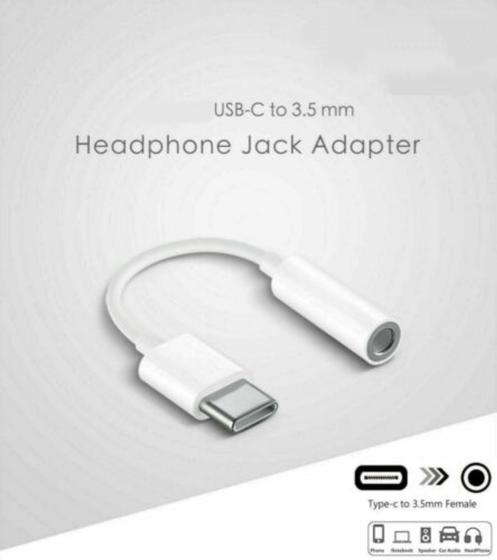 Imagem de Original Adaptador Para Fone De Ouvido Tipo C Jack Adapter - Branco