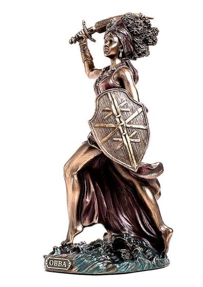 Imagem de Orixa Oba Guerreira Estatua Resina Veronese 18 Cm Orixas