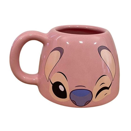 Imagem de Ornamento Caneca Angel Stitch Decorativo 450ml Rosa - ZC - ZonaCriativa