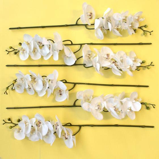 Imagem de Orquídea Artificial Toque Real Branca Kit 9 Un  Formosinha