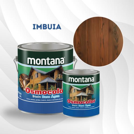 Imagem de Osmocolor Stain Imbuia Base Água Acetinado 3,6L Montana Madeira