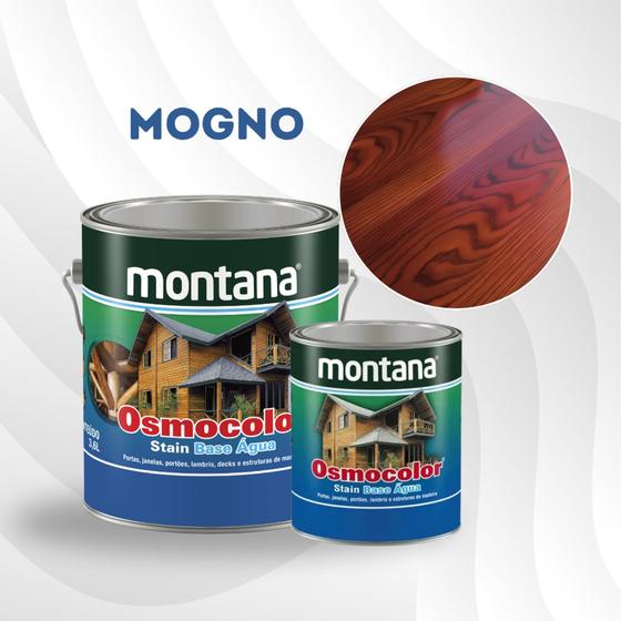 Imagem de Osmocolor Stain Mogno Base Água Acetinado 900ml Montana Madeira Verniz
