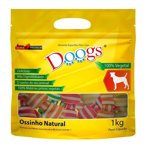 Imagem de Osso Doogs Colorido Nó Médio 5/6 para Cães - 1 Kg