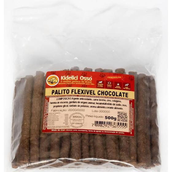 Imagem de Osso Palito Flexível - Kidelici Osso - Sabor Chocolate 500G