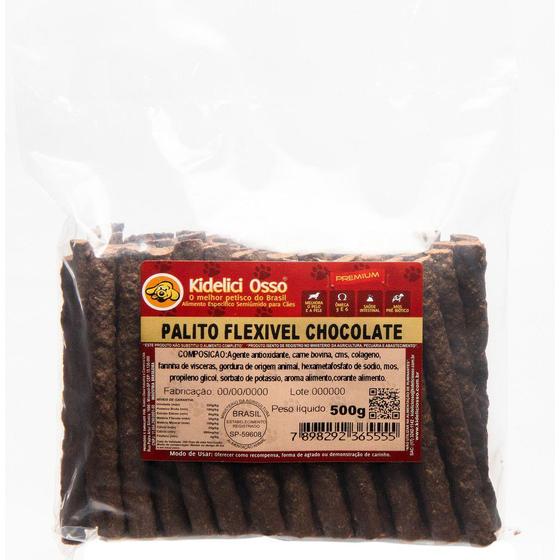 Imagem de Osso Palito Flexível - Kidelici Osso - Sabor Chocolate - 500G