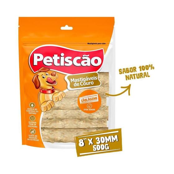 Imagem de Osso Petiscão Cãolágeno Stick 30Mm Para Cães 500G