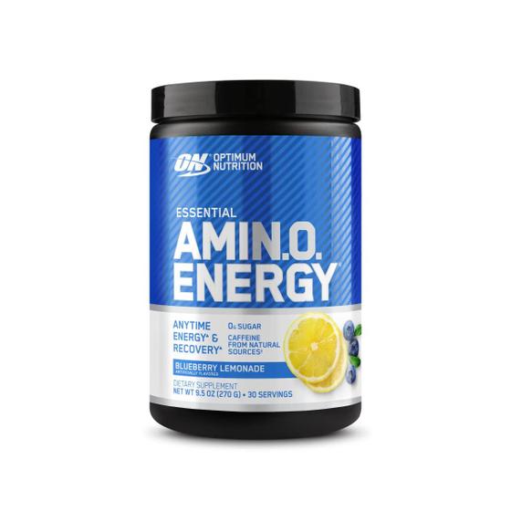 Imagem de Ótima Nutrição Amino Energy - Pré Treino com Chá Verde, BCAA, Aminoácidos, Keto Friendly, Extrato de Café Verde, Pó de Energia - Limonada de Mirtilo, 30 Porções