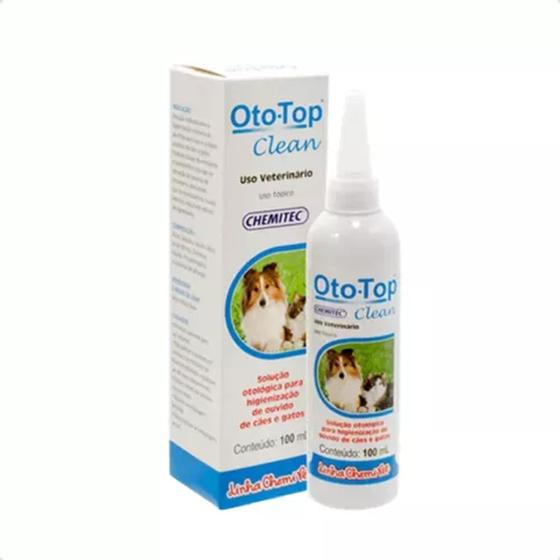 Imagem de Oto-top Clean Limpeza Otológica Cães Gatos Chemitec 100ml