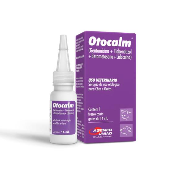 Imagem de Otocalm Solução Otológica para Cães e Gatos Agener União 14ml