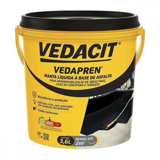 Imagem de Otto Vedacit Vedapren Preto 3,6L