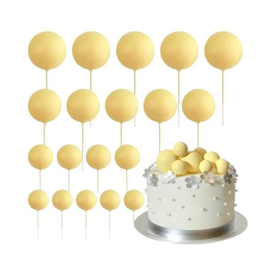 Imagem de Ouro Prata Bolo Topper 20 Pçs Feliz Aniversário Casamento Natal Cupcake Decoração Diy Ornamento