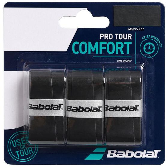 Imagem de Overgrip Babolat Pro Tour Preto com 03 unidades