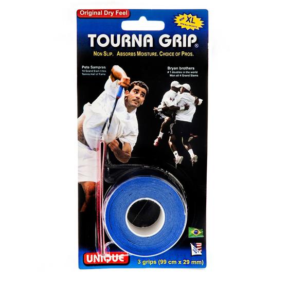 Imagem de Overgrip Unique Tourna Grip Original Dry Azul (Pack com 3 un.)