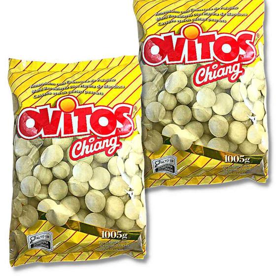 Imagem de Ovinhos de amendoim crocante chiang ovitos 1kg kit com 2