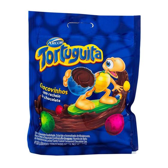 Imagem de Ovinhos de Chocolate Arcor Tortuguita Chocovinhos 50g