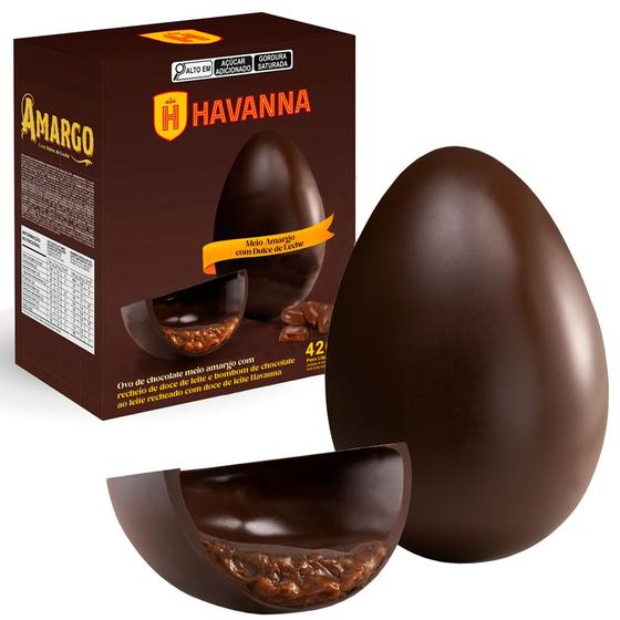 Ovo De Páscoa Havanna Recheado C/ Chocolate Meio Amargo Dulce Leche Recheio Bombom Páscoa Premium 426g é boa?