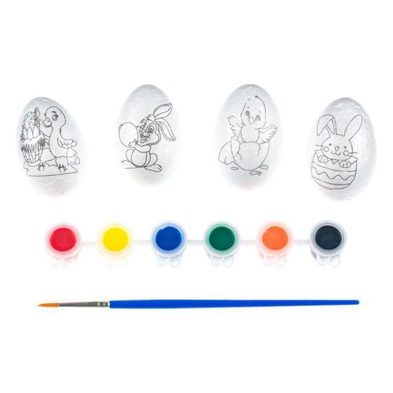 Imagem de Ovos De Páscoa Infantil Para Colorir Vários Desenhos 12 Peças