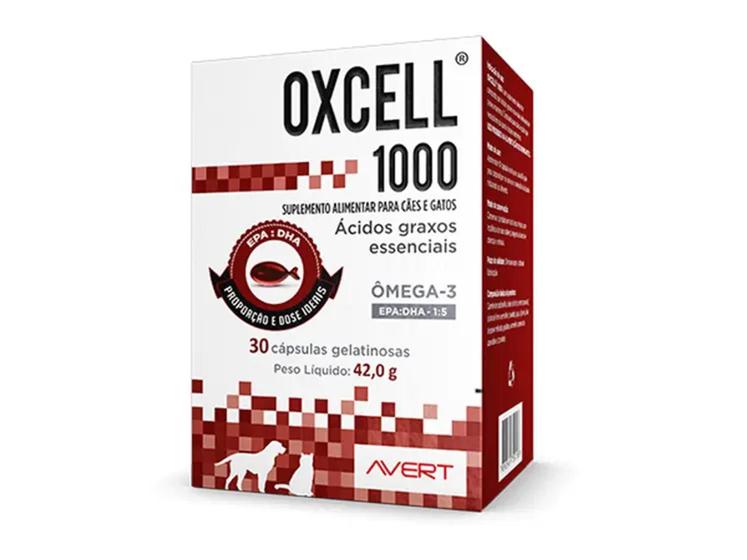 Imagem de Oxcell 1000 Com 30 Cápsulas Para Cães E Gatos - AVERT