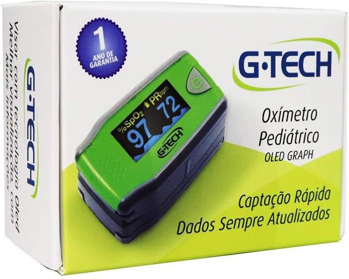 Imagem de Oximetro De Dedo Digital Com Monitor Pediatrico G-tech