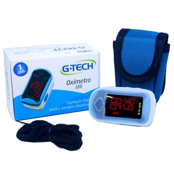 Imagem de Oxímetro De Dedo Profissional Completo - LED G-Tech