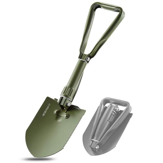 Imagem de Pá de Acampamento REDCAMP Dobrável - Militar, 1,15kg, Verde