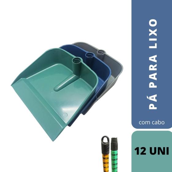Imagem de Pa Lixo Pequena - Caixa C/12 Unidades - Com Cabo Decorado
