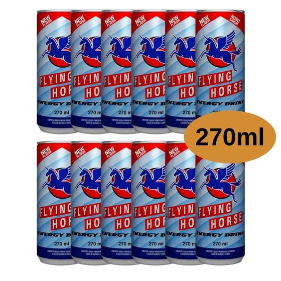 Pack 12 Flying Horse Bebida Energética Energy Drink 270ml Bebida