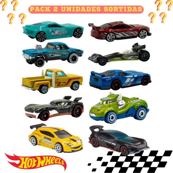 Imagem de Pack 2 Carrinhos Hot Wheels Metal Sortidos Coleção Original