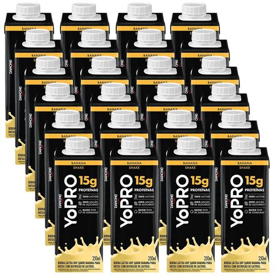 Imagem de Pack 24 unidades YoPRO Bebida Láctea UHT Banana 15g de proteínas 250ml