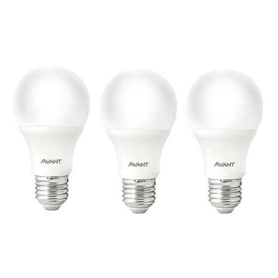 Imagem de Pack 3 Lâmpadas Led Avant A60 7W Bivolt E27 Luz 6500K