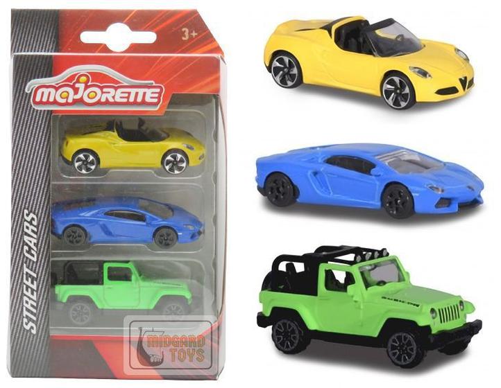 Pack 3 Miniaturas Street Cars A - Alfa Romeo 4C Spider, Lamborghini  Aventador, Jeep Wrangler - 1/64 - Majorette - Miniaturas de Carros -  Magazine Luiza