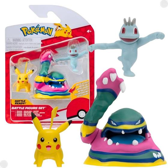 Imagem de Pack 3 Pokémon de Batalha Pikachu Alolan Muk Machop 03424D - Sunny