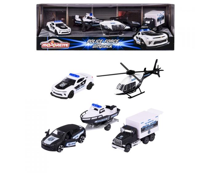 Imagem de Pack 4 Miniaturas - Policia - Police Force - Gift Pack - 1/64 - Majorette