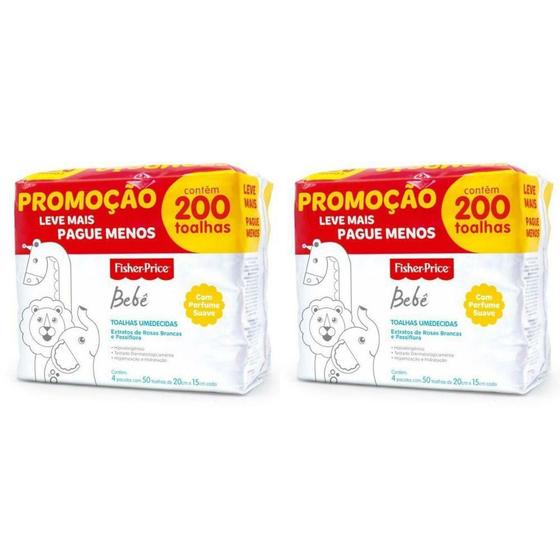 Pack 400 Toalhas Umedecidas Com Perfume Fisher Price Menor preço em Pack 400 Toalhas Umedecidas Com Perfume Fisher Price