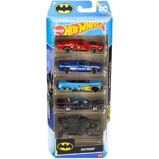 Pack 5 Hot Wheels - Batman 2023 - HLY68 Menor preço em Pack 5 Hot Wheels - Batman 2023 - HLY68